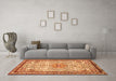 Machine Washable Persian Orange Traditional Area Rugs in a Living Room, wshtr3675org