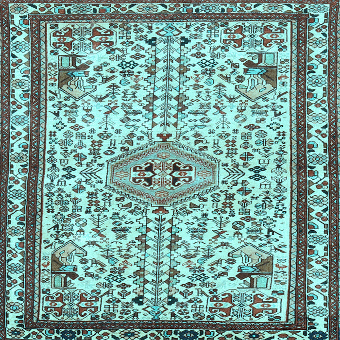Square Persian Light Blue Traditional Rug, tr3675lblu
