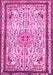 Machine Washable Persian Pink Traditional Rug, wshtr3675pnk