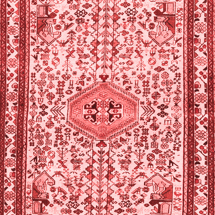 Machine Washable Persian Red Traditional Rug, wshtr3675red