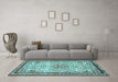 Machine Washable Persian Light Blue Traditional Rug in a Living Room, wshtr3675lblu