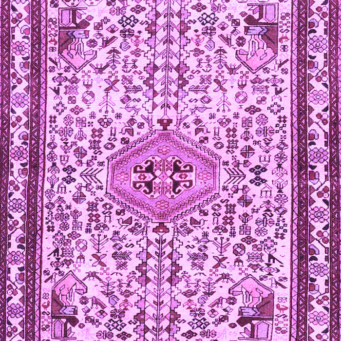 Machine Washable Persian Purple Traditional Area Rugs, wshtr3675pur