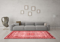 Machine Washable Persian Red Traditional Rug, wshtr3675red