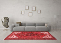 Machine Washable Persian Red Traditional Rug, wshtr3676red