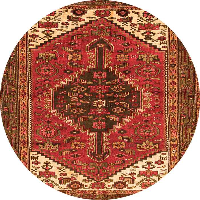 Square Persian Orange Traditional Rug, tr3676org