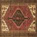 Square Machine Washable Persian Brown Traditional Rug, wshtr3676brn