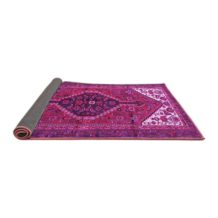 Sideview of Persian Pink Traditional Rug, tr3676pnk