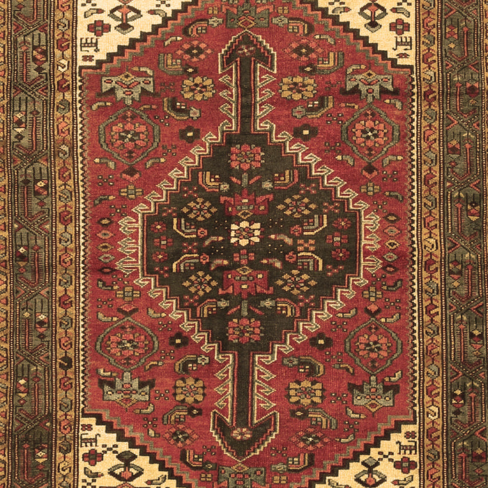 Machine Washable Persian Brown Traditional Rug, wshtr3676brn