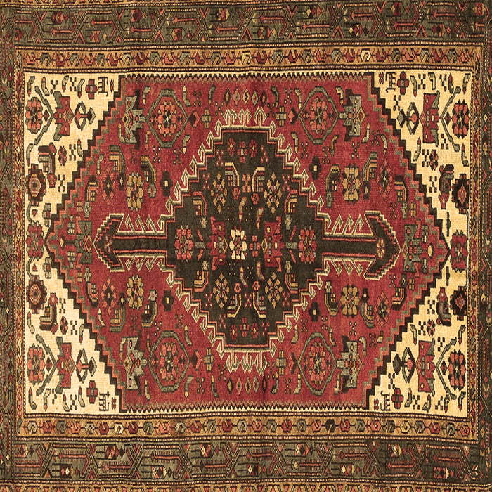 Square Persian Brown Traditional Rug, tr3676brn