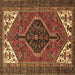 Square Persian Brown Traditional Rug, tr3676brn