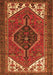 Serging Thickness of Machine Washable Persian Orange Traditional Area Rugs, wshtr3676org