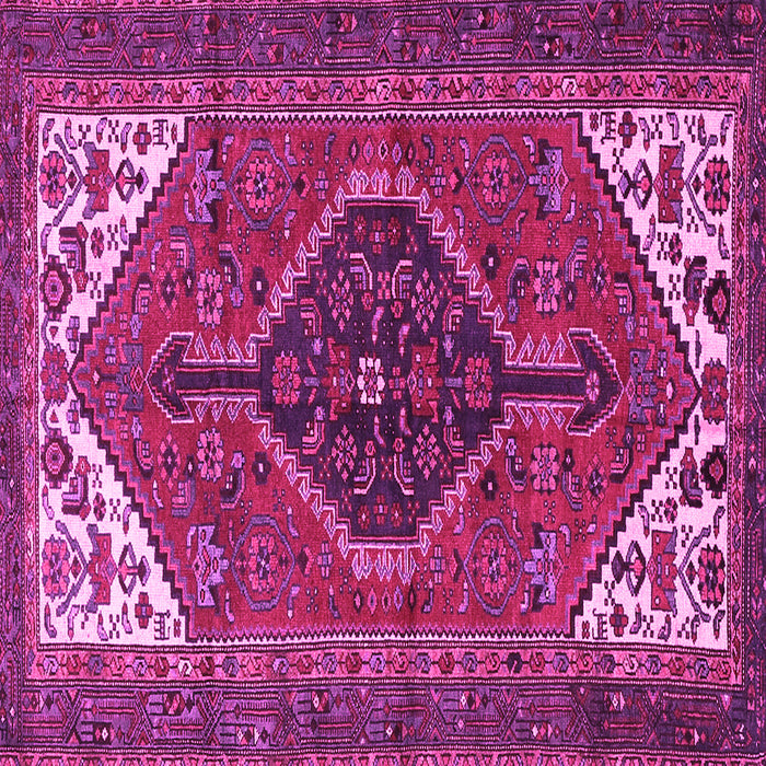 Square Machine Washable Persian Pink Traditional Rug, wshtr3676pnk