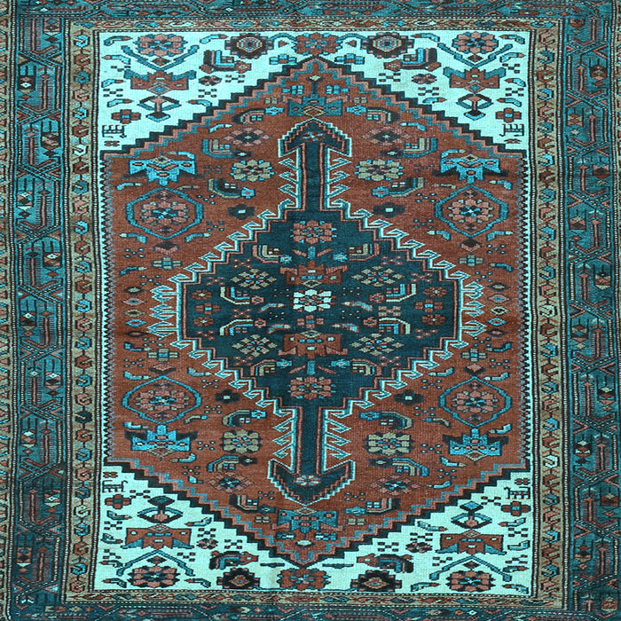 Square Persian Light Blue Traditional Rug, tr3676lblu