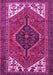 Machine Washable Persian Pink Traditional Rug, wshtr3676pnk