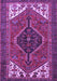 Machine Washable Persian Purple Traditional Area Rugs, wshtr3676pur