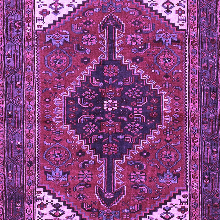 Machine Washable Persian Purple Traditional Area Rugs, wshtr3676pur