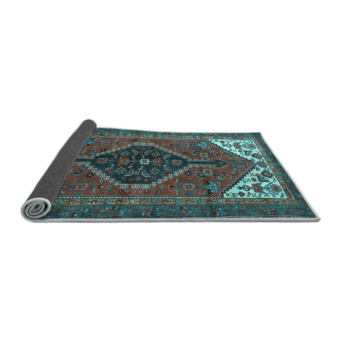Sideview of Persian Light Blue Traditional Rug, tr3676lblu