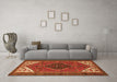 Machine Washable Persian Orange Traditional Area Rugs in a Living Room, wshtr3676org