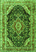 Medallion Green Traditional Rug, tr3677grn