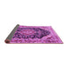 Sideview of Medallion Purple Traditional Rug, tr3677pur