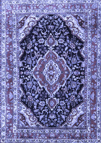 Medallion Blue Traditional Rug, tr3677blu