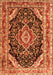 Medallion Orange Traditional Rug, tr3677org