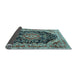 Sideview of Medallion Light Blue Traditional Rug, tr3677lblu