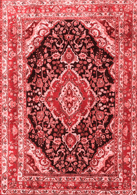 Medallion Red Traditional Rug, tr3677red