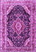 Machine Washable Medallion Purple Traditional Area Rugs, wshtr3677pur