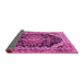 Sideview of Medallion Pink Traditional Rug, tr3677pnk