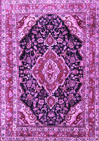 Medallion Purple Traditional Rug, tr3677pur