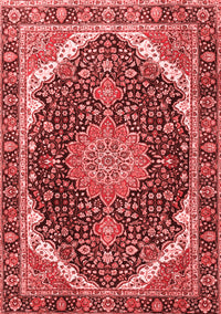 Medallion Red Traditional Rug, tr3678red