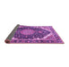 Sideview of Medallion Purple Traditional Rug, tr3678pur