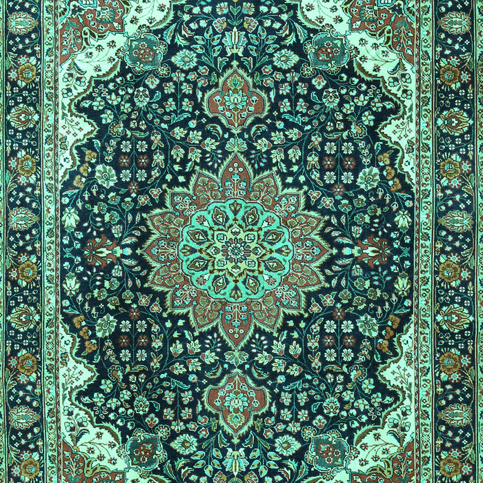 Medallion Turquoise Traditional Rug, tr3678turq