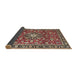 Sideview of Traditional Saffron Red Persian Rug, tr3679