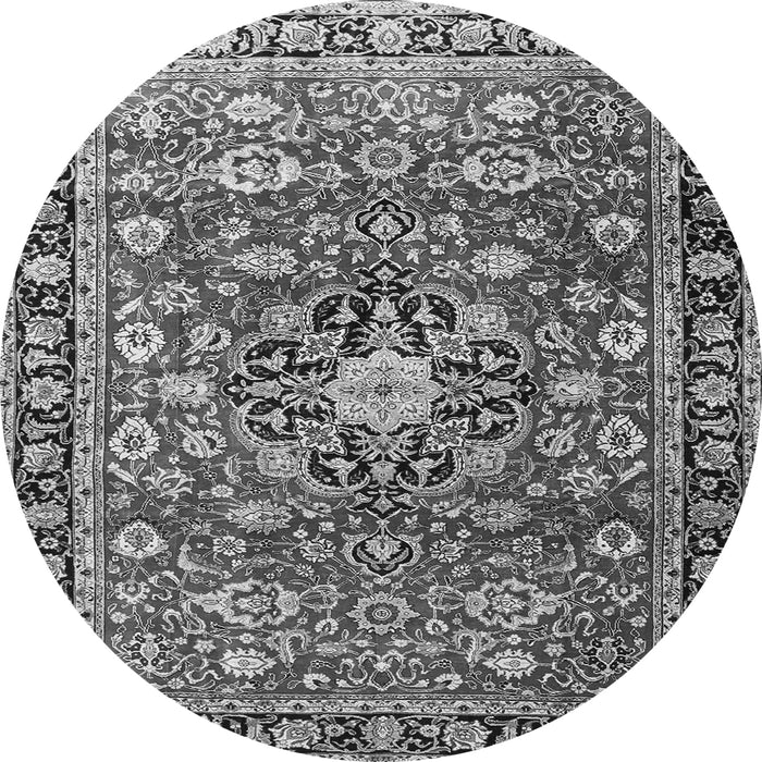 Machine Washable Persian Gray Traditional Rug, wshtr3679gry