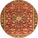 Square Persian Orange Traditional Rug, tr3679org