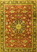 Machine Washable Persian Yellow Traditional Rug, wshtr3679yw