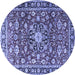 Round Persian Blue Traditional Rug, tr3679blu