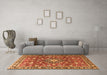 Machine Washable Persian Orange Traditional Area Rugs in a Living Room, wshtr3679org