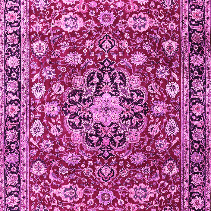 Machine Washable Persian Pink Traditional Rug, wshtr3679pnk