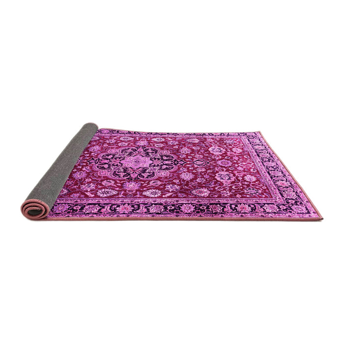 Sideview of Persian Pink Traditional Rug, tr3679pnk