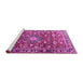 Sideview of Machine Washable Persian Pink Traditional Rug, wshtr3679pnk