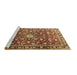 Sideview of Machine Washable Persian Brown Traditional Rug, wshtr3679brn