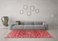 Machine Washable Persian Red Traditional Rug, wshtr3679red