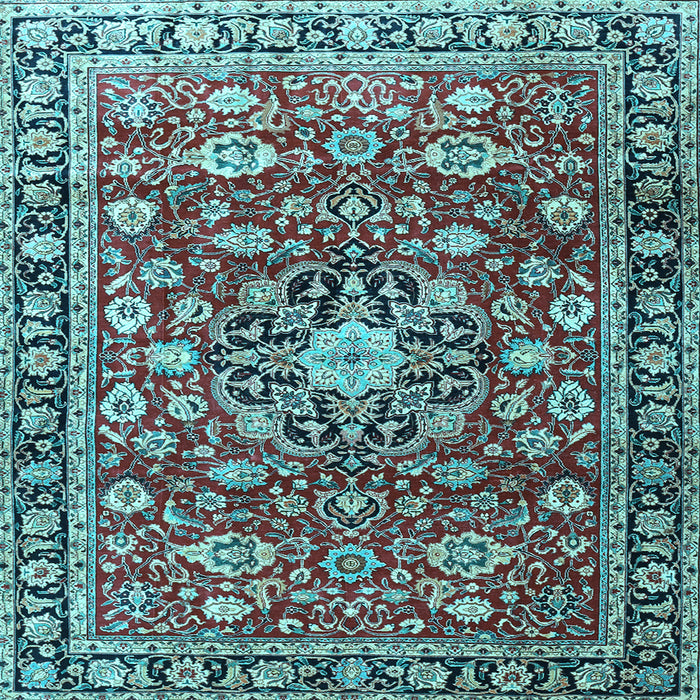 Square Persian Light Blue Traditional Rug, tr3679lblu