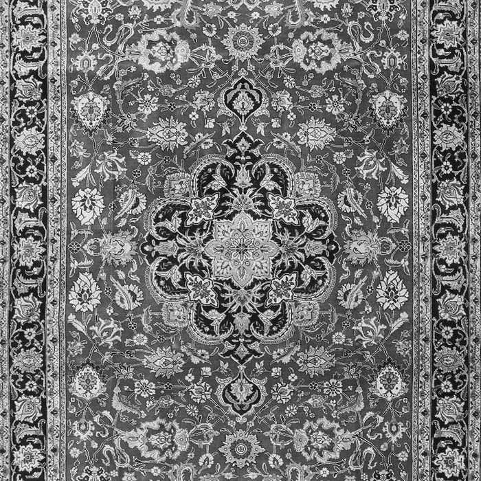 Serging Thickness of Machine Washable Persian Gray Traditional Rug, wshtr3679gry
