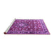 Sideview of Machine Washable Persian Purple Traditional Area Rugs, wshtr3679pur