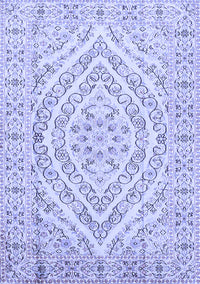 Medallion Blue Traditional Rug, tr367blu