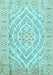 Medallion Light Blue Traditional Rug, tr367lblu